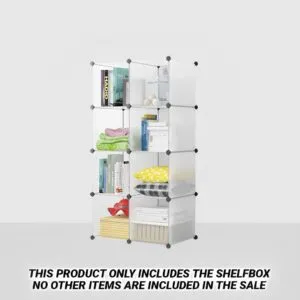 Buy SOGA 2X 8-Cube Transparent Shelf Box Portable Cubby DIY Storage Shelves Modular Closet Organiser Online - Home & Living/Bedroom/Bedroom Storage Solutions - 2 - NZ Depot Free Shipping