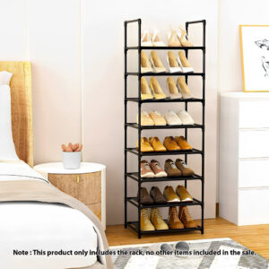 SOGA 2X 8 Tier Shoe Storage Shelf Space-Saving Caddy Rack Organiser with Handle, Furniture, Storage & Shelving, Shoe Storage, , ,  - NZ DEPOT 2