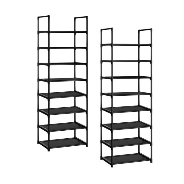 SOGA 2X 8 Tier Shoe Storage Shelf Space-Saving Caddy Rack Organiser with Handle, Furniture, Storage & Shelving, Shoe Storage, , ,  - NZ DEPOT 1