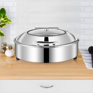 SOGA 2X Stainless Steel Round Chafing Dish Tray Buffet Cater Food Warmer Chafer with Top Lid, Furniture, Kitchen & Dining Room Furniture, Buffets, Sideboards & Kitchen Islands, , ,  - NZ DEPOT 2