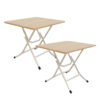 SOGA 2X Wood-Colored Dining Table Portable Square Surface Space Saving Folding Desk Home Decor, Furniture>Living Room Furniture>Tables, , , , ,  - NZ DEPOT 1