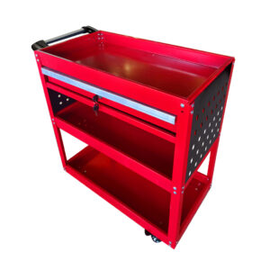 SOGA 3 Tier Tool Storage Cart Portable Service Utility Heavy Duty Mobile Trolley with Drawer and Hooks Red, Garden, Tools & Hardware, Garage Storage & Organisation, Tool Organisers, , ,  - NZ DEPOT 1