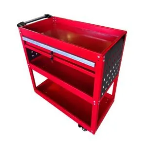Buy SOGA 3 Tier Tool Storage Cart Portable Service Utility Heavy Duty Mobile Trolley with Drawer and Hooks Red Online - Garden, Tools & Hardware/Garage Storage & Organisation/Tool Organisers - 1 - NZ Depot Free Shipping