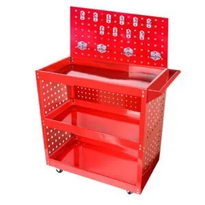 Buy SOGA 3 Tier Tool Storage Cart Portable Service Utility Heavy Duty Mobile Trolley with Porous Side Panels Online - Garden, Tools & Hardware/Garage Storage & Organisation/Tool Organisers - 1 - NZ Depot Free Shipping