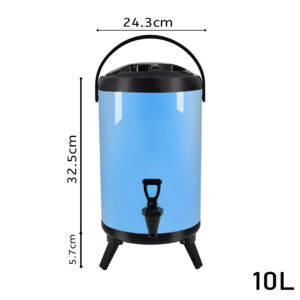 SOGA 4X 10L Stainless Steel Insulated Milk Tea Barrel Hot and Cold Beverage Dispenser Container with Faucet Blue, Home & Living, Kitchen & Dining, Barware, Spirit Dispensers, ,  - NZ DEPOT 2