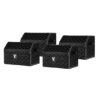 SOGA 4X Leather Car Boot Collapsible Foldable Trunk Cargo Organizer Portable Storage Box Black/White Stitch with Lock Small, Garden, Tools & Hardware>Automotive Parts & Accessories>Accessories & Car Care>Interior Accessories, , , , ,  - NZ DEPOT 1