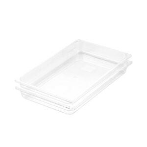 SOGA 65mm Clear Gastronorm GN Pan 1/1 Food Tray Storage Bundle of 2, Home & Living, Kitchen & Dining, Bakeware, Baking Trays, ,  - NZ DEPOT 1