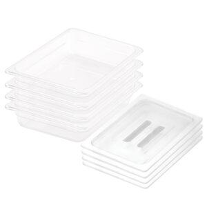 SOGA 65mm Clear Gastronorm GN Pan 1/2 Food Tray Storage Bundle of 4 with Lid, Home & Living, Kitchen & Dining, Bakeware, Baking Trays, ,  - NZ DEPOT 1