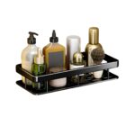 SOGA Black Wall-Mounted Rectangular Bathroom Storage Organiser Space Saving Adhesive Shelf Rack, Home>Bathroom>Bathroom Accessories>Bathroom Storage, , , , ,  - NZ DEPOT 1