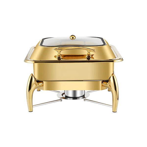 Soga Gold Plated Stainless Steel Square Chafing Dish Tray Buffet Cater Food Warmer Chafer With Top Lid, Furniture, Kitchen &Amp; Dining Room Furniture, Buffets, Sideboards &Amp; Kitchen Islands, , ,  - Nz Depot 1