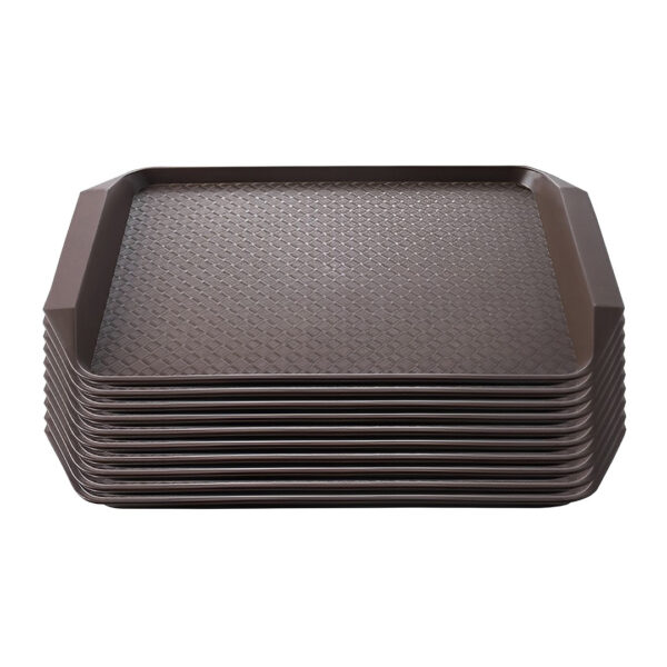 SOGA Rectangular Serving Tray Heavy Duty Waterproof Stackable Plastic Food Snack Pan Set of 10 Coffee, Home & Living>Kitchen & Dining>Servingware>Serving Platters & Trays, , , , ,  - NZ DEPOT 1