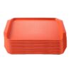 SOGA Rectangular Serving Tray Heavy Duty Waterproof Stackable Plastic Food Snack Pan Set of 10 Orange, Home & Living>Kitchen & Dining>Servingware>Serving Platters & Trays, , , , ,  - NZ DEPOT 1