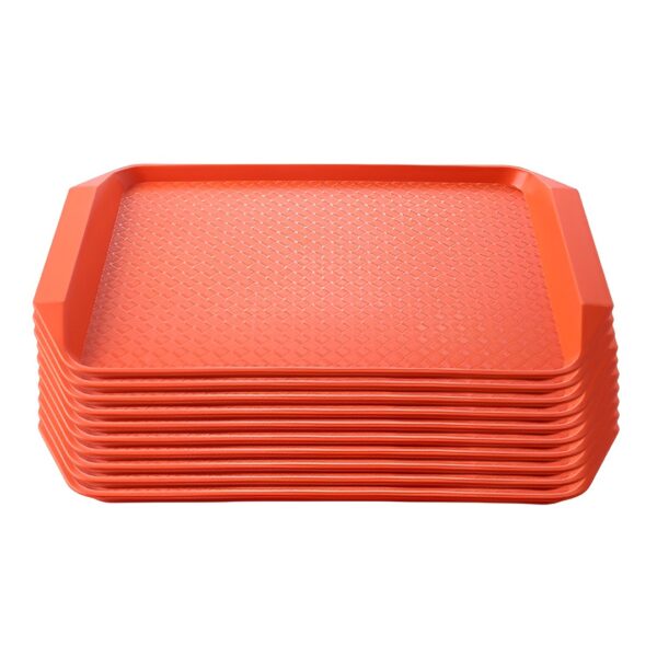 Soga Rectangular Serving Tray Heavy Duty Waterproof Stackable Plastic Food Snack Pan Set Of 10 Orange, Home &Amp; Living, Kitchen &Amp; Dining, Servingware, Serving Platters &Amp; Trays, ,  - Nz Depot 1