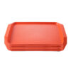 SOGA Rectangular Serving Tray Heavy Duty Waterproof Stackable Plastic Food Snack Pan Set of 5 Orange, Home & Living>Kitchen & Dining>Servingware>Serving Platters & Trays, , , , ,  - NZ DEPOT 1