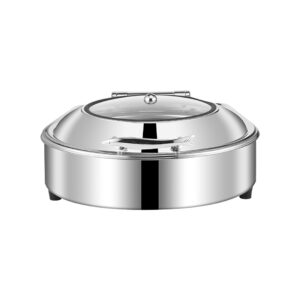 SOGA Stainless Steel Round Chafing Dish Tray Buffet Cater Food Warmer Chafer with Top Lid, Furniture, Kitchen & Dining Room Furniture, Buffets, Sideboards & Kitchen Islands, , ,  - NZ DEPOT 1