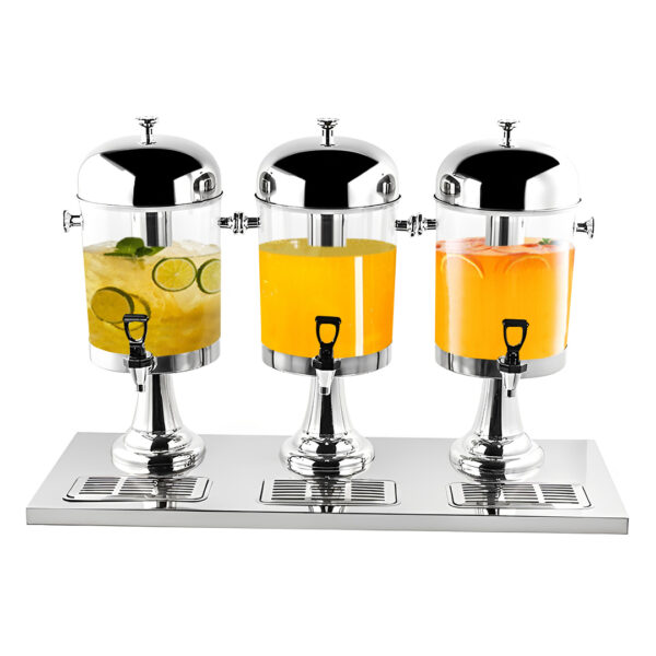 SOGA Triple Head 24L Stainless Steel Dispenser Beverage Juicer Transparent Commercial Drink Container Jug, Home & Living, Kitchen & Dining, Barware, Spirit Dispensers, ,  - NZ DEPOT 1