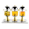 SOGA Triple Head 24L Stainless Steel Dispenser Beverage Juicer Transparent Commercial Drink Container Jug with Gold Accents, Home & Living>Kitchen & Dining>Barware>Spirit Dispensers, , , , ,  - NZ DEPOT 1