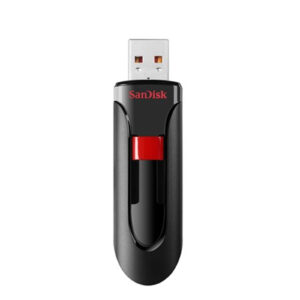 SanDisk Cruzer Glide 128GB USB 2.0 Flash Drive with Retractable USB Connector - Black - NZ DEPOT