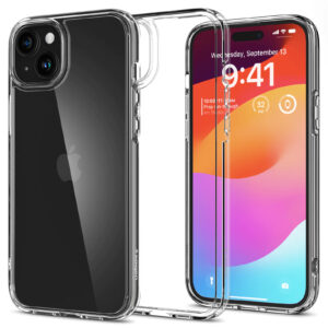 Spigen iPhone 15 Plus 6.7 Ultra Hybrid Case Crystal Clear Certified Military Grade Protection Clear Durable Back Panel TPU bumper NZDEPOT - NZ DEPOT