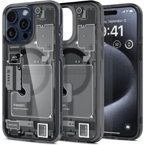 Spigen iPhone 15 Pro (6.1") Ultra Hybrid ZeroOne MagFit Case - Crystal Clear - MagSafe Compatible with ZeroOne back