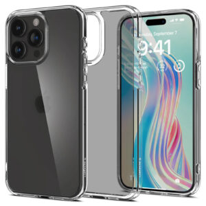 Spigen iPhone 15 Pro Max (6.7") Ultra Hybrid Case - Crystal Clear - Certified Military-Grade Protection - Clear Durable Back Panel + TPU Bumper - NZ DEPOT
