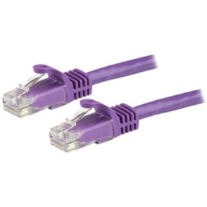 StarTech N6PATC150CMPL 1.5m CAT6 Ethernet Cable - Purple CAT 6 Gigabit Ethernet Wire -650MHz 100W PoE RJ45 UTP Network/Patch Cord Snagless w/Strain Relief Fluke Tested/Wiring is UL Certified/TIA - NZ DEPOT
