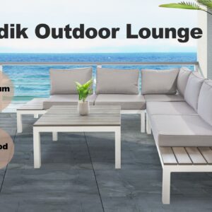 T Nordik Outdoor Lounge White & Grey