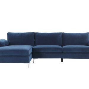 T Ronni Sectional Sofa Velvet Blue