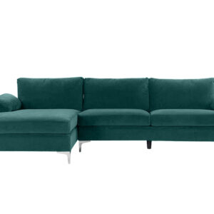 T Ronni Sectional Sofa Velvet Green