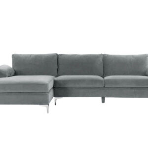 T Ronni Sectional Sofa Velvet Grey