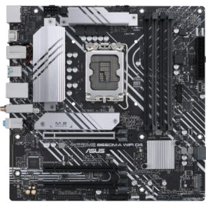 ASUS PRIME B660M-A WIFI D4 mATX Motherboard Socket LGA1700 - Intel B660 Chipset - PCIe 4.0 - 2x M.2 - 2x Internal USB 2.0 Header - 2x Internal USB 3.2 Header - 1x Internal Type C Header - 1x Gbe Lan - NZ DEPOT