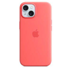 Apple iPhone 15 Silicone Case with MagSafe Case Guava Soft touch finish NZDEPOT - NZ DEPOT