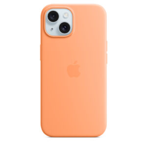 Apple iPhone 15 Silicone Case with MagSafe Case - Orange Sorbet