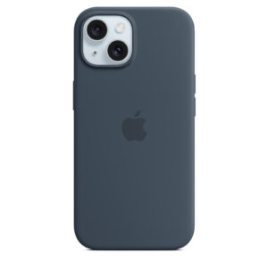 Apple iPhone 15 Silicone Case with MagSafe Case Storm Blue Soft touch finish NZDEPOT - NZ DEPOT