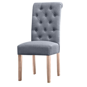 Natalie Dining Chair x2 Linen Grey