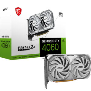 MSI NVIDIA GeForce RTX 4060 VENTUS 2X WHITE 8G OC 8GB OC GDDR6 Graphics Card - NZ DEPOT