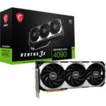 MSI NVIDIA GeForce RTX 4090 VENTUS 3X 24G OC 24GB GDDR6X Graphics Card