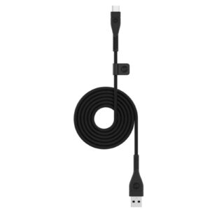 Mophie 1M Essential USB A to USB C Charging Cable Black Soft Braided Nylon NZDEPOT - NZ DEPOT