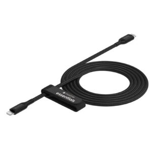 Mophie 2M Essential USB C to Lightning Fast Charging Cable Black Fast Charge for iPhone Apple MFi Certified Soft Braided nylon Heavy Duty Construction NZDEPOT - NZ DEPOT