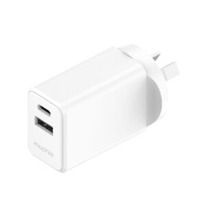 Mophie Essential 30W PD Dual Port Wall Charger White 1 USB C 1 USB A Up to 30W Fast Charging Apple iPhones Samsung Smart Phones Solid Construction NZDEPOT - NZ DEPOT