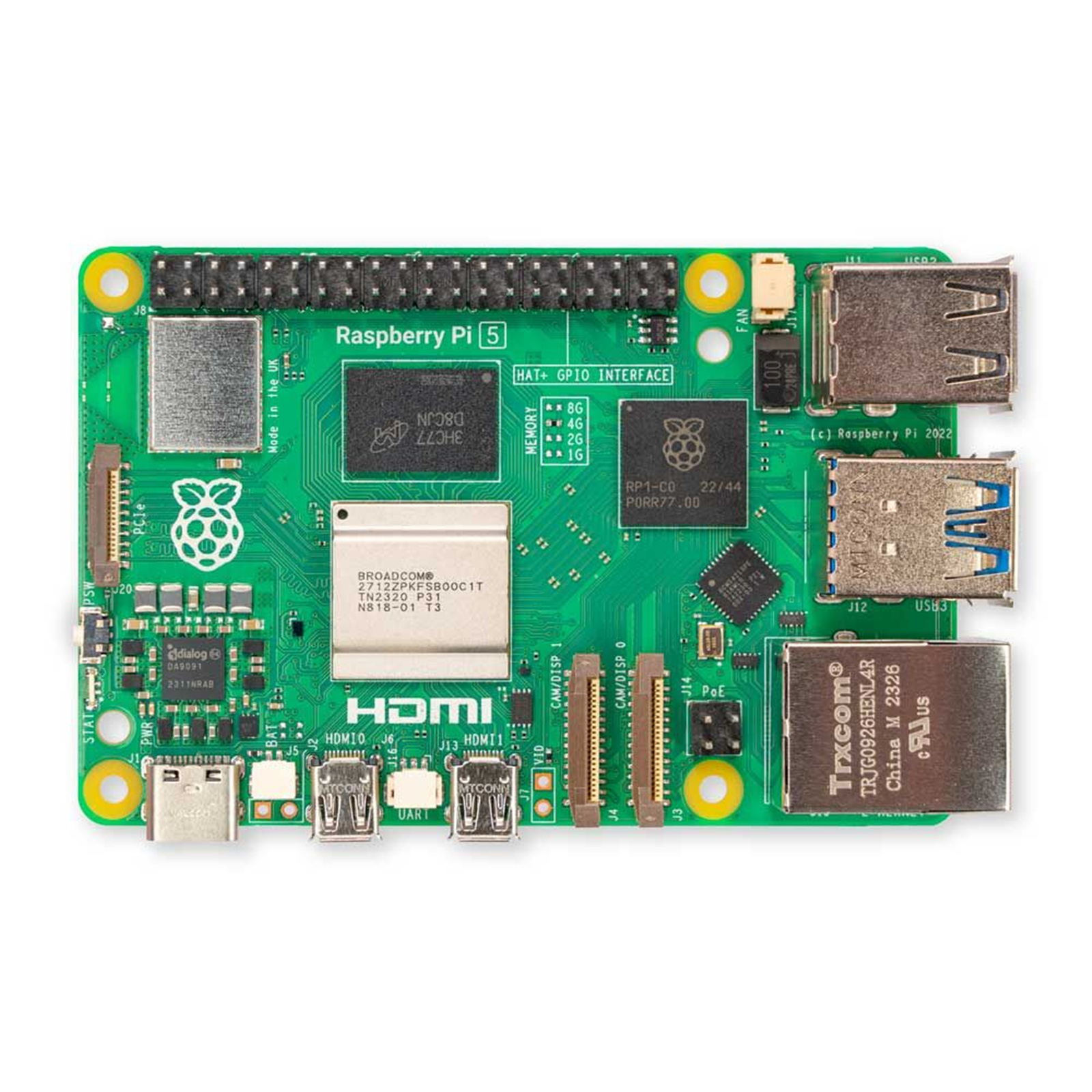 Raspberry Pi 5 Model B 4GB LPDDR4 2.4GHz Quad-core ARM Cortex-A76, Dual ...