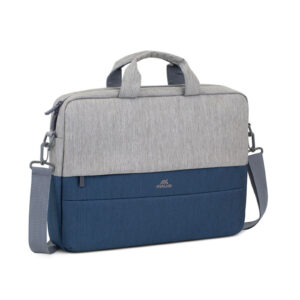 Rivacase Prater Anti-theft Carry Bag - For 15.6"-16" Laptop - Grey/Dark Blue - NZ DEPOT