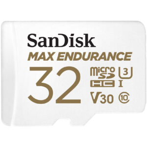 SanDisk Max Endurance 32GB Micro SDHC UHS I C10 U3 V30 100MBs R 40MBs WHIGH ENDURANCE LETS YOU RECORD AND RE RECORD PERFECT FOR YOUR DASH CAM OR HOME MONITORING SYSTEM NZDEPOT - NZ DEPOT