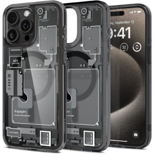 Spigen iPhone 15 Pro Max 6.7 Ultra Hybrid ZeroOne MagFit Case Crystal Clear MagSafe Compatible with ZeroOne back Certified Military Grade Protection Clear Durable Back Panel TPU bumper NZDEPOT - NZ DEPOT