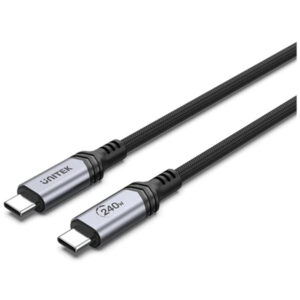 Unitek C14110GY 2M 2M USB C to USB C Cable. Supports Thunderbolt 3 240W Super Speed Fast Charging 40GbpsData 8K 60Hz Res. NZDEPOT - NZ DEPOT