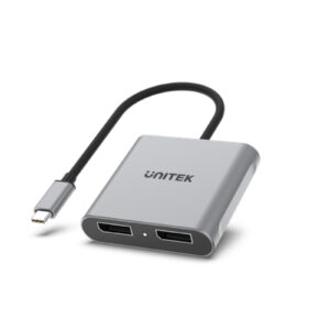 Unitek USB-C to Dual DisplayPort 8K Adapter with MST. Supports 8K 60Hz or 4K 120Hz HDCP2.2.Bus-powered. Plug & Play. Supports Screen Mirroring & Extending on Windows OS. - NZ DEPOT