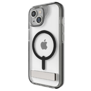 ZAGG iPhone 15 6.1 Santa Cruz Snap with Ring Stand Phone Case ClearBlack Magsafe Compatible NZDEPOT - NZ DEPOT