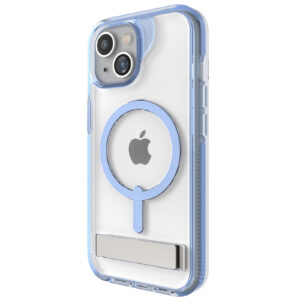ZAGG iPhone 15 (6.1") Santa Cruz Snap with Ring Stand Phone Case - Clear/Blue - Magsafe Compatible - NZ DEPOT
