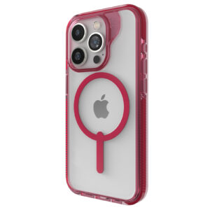 ZAGG iPhone 15 Pro (6.1") Santa Cruz Snap Phone Case - Clear/Magenta - Magsafe Compatible - NZ DEPOT