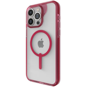 ZAGG iPhone 15 Pro Max (6.7") Santa Cruz Snap Phone Case - Clear/Magenta - Magsafe Compatible - NZ DEPOT